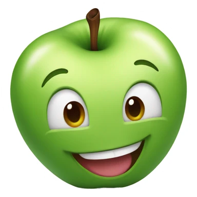 laughing apple as a child  sticker