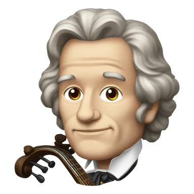 Beethoven big head banjo sticker