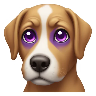 Dog with purple eyes  sticker