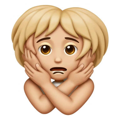 an emoji that’s chocking itself with both hands pretending to be strangled  sticker