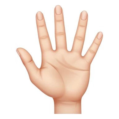 Really can't you follow instructions, I said Hand with 3 straight fingers and one bent towards the palm (the 3rd finger) sticker