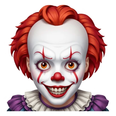 create a scary pennywise clown sticker