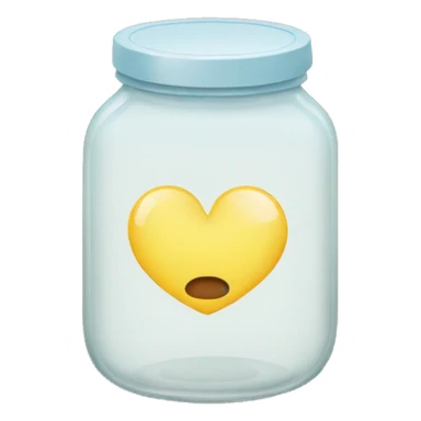 jar with a heart label on it  sticker