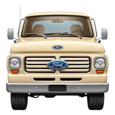 Great and cream ford truck front side view  sticker