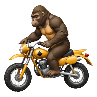 Gorilla riding dirt bike sticker