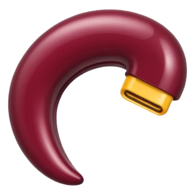 burgundy claw clip sticker