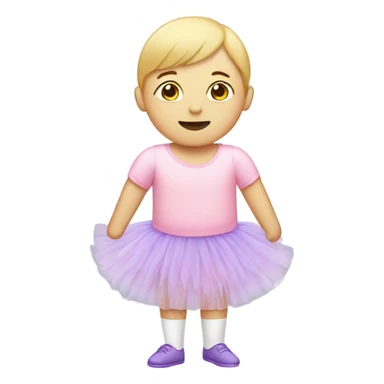 Person with Down syndrome and a tutu on sticker