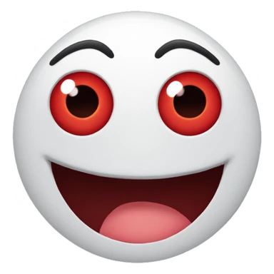 Happy emoji red eyes sticker
