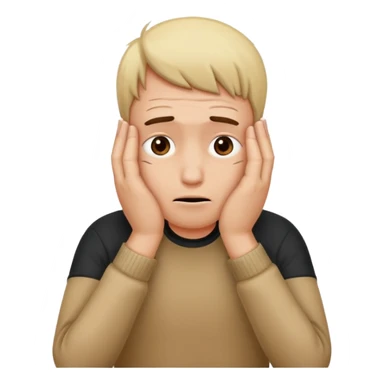 Face palm with 10 fingers sticker