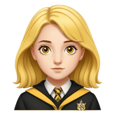 Charlotte Skeoch is hannah abbott in harry potter, wear hogwarts Hufflepuff uniform sticker