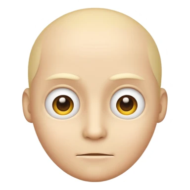 emoji with *NO* eyebrows staring into your soul  sticker