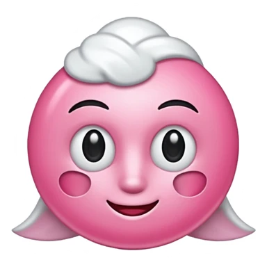  Coração metade rosa e metade branco emoji sem borda  sticker