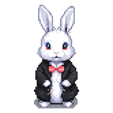 white rabbit sticker