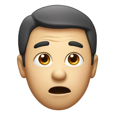 suprised person looking to the left sticker