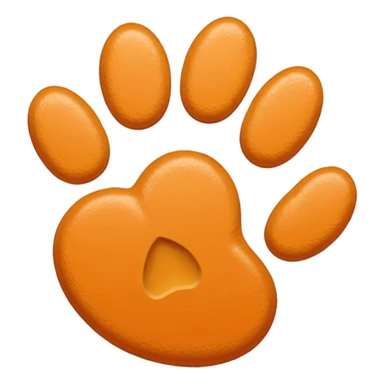 a very light pale pastel orange #ffbe8c pawprint sticker