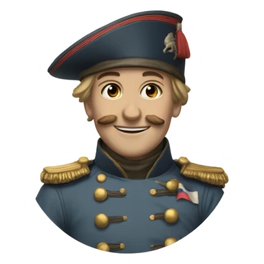 smiling French soldier in the Crimean War sticker