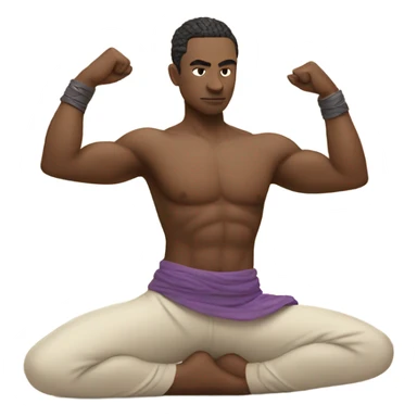 Warrior pose yoga sticker