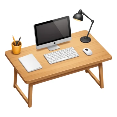 simple empty desk top-down perspective sticker