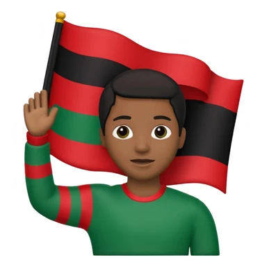 Pan African-African American Flag (Red-Black and Green horizontal stripes) - no stars or no other symbols, just the flag sticker