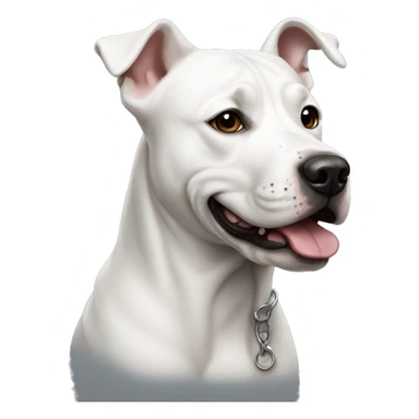 White-black amstaff sticker