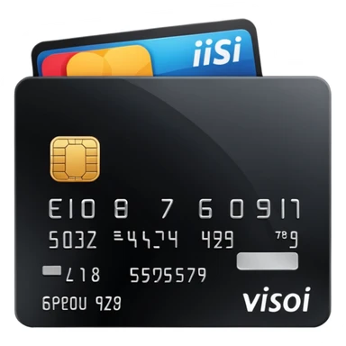 black credit card, no text, no numbers sticker