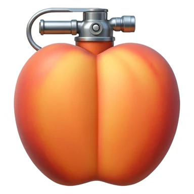 gas canister inside a peach  sticker