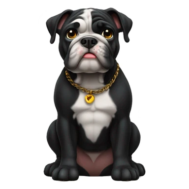 Sold Black bulldog sticker