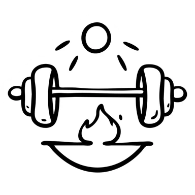 gym icon with a background shape sticker