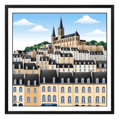 quimper brittany realistic sticker