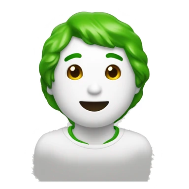 Quiero un corazon blanco con uno verde chiquito dentro del blamco sticker