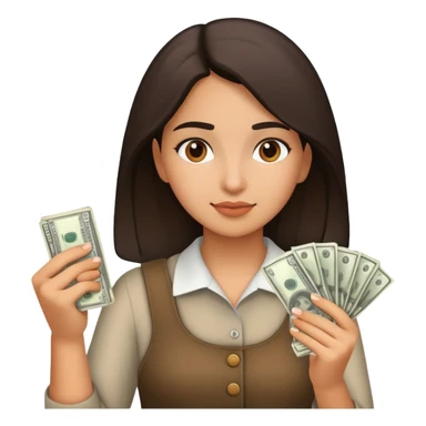 Hispanic girl paying money sticker
