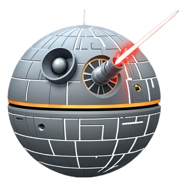 Death star firing at usa sticker