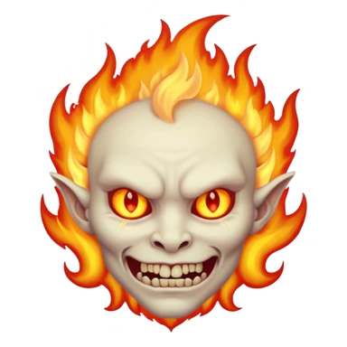 😈 com fogo por baixo sticker