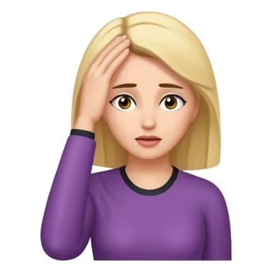 Actress dramatic faint backwards with hand on forehead sticker