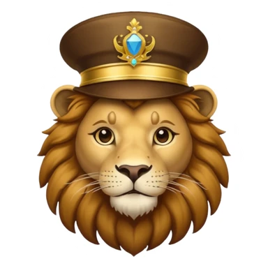 lion wearing hat sticker
