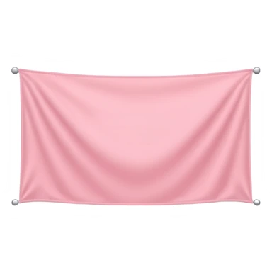 Flat light pink horizontal banner sticker
