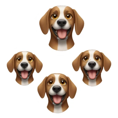 3 dogs that are football fans sticker