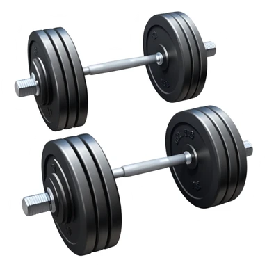 Weight lifting equipment with dumbbells and barbell sticker