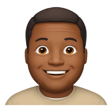 black man who has double chin sticker