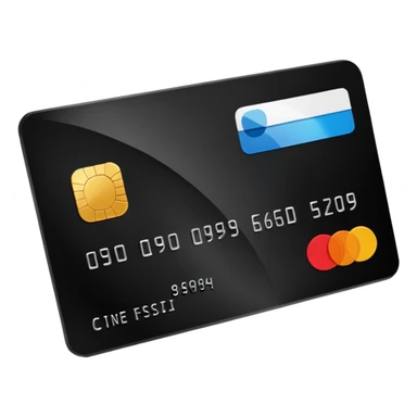 black credit card, no text, no numbers sticker