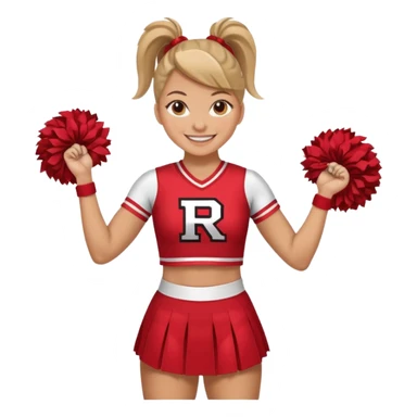 Rutgers full body Cheerleader sticker