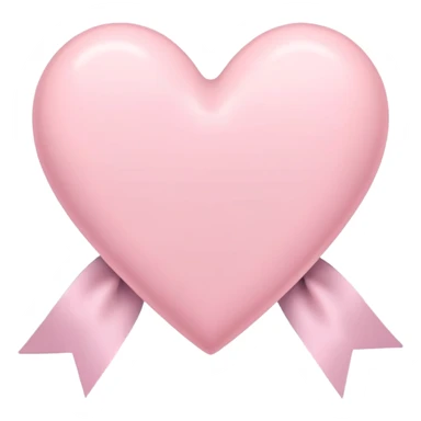 pastel pink heart with a ribbon sticker
