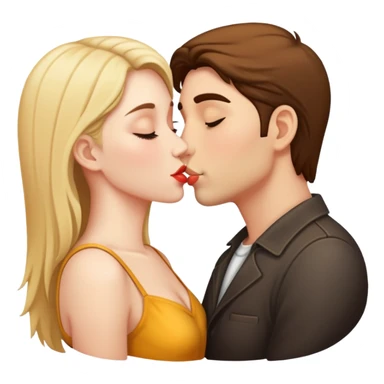 Two people kissing  sticker
