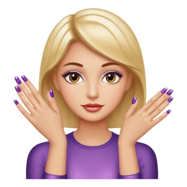 Manicure shimmer nail woman sticker