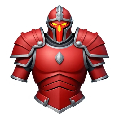 Ares war armor object icon, heavy Greek battle armor, dark steel and crimson red theme, massive shoulder armor, sharp edges, glowing red runes, intimidating design, 3D cartoon, mobile game icon style, centered, clean background, no text, no watermark

 sticker
