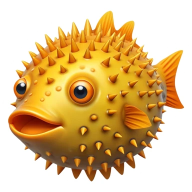 Pufferfish inflated with spikes sticker