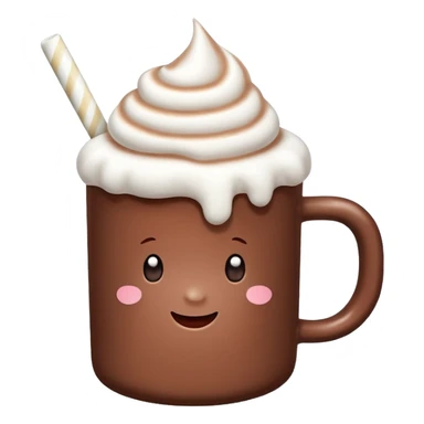 hot chocolate with marshmallow sticker