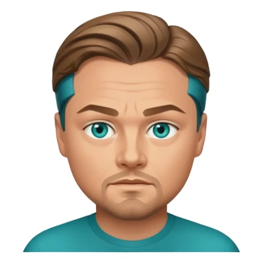 Leonardo DiCaprio with teal eyes sticker