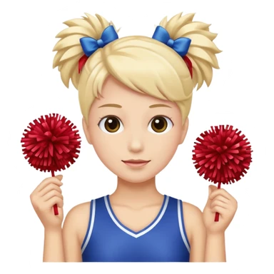 Person holding cheer Pom poms sticker