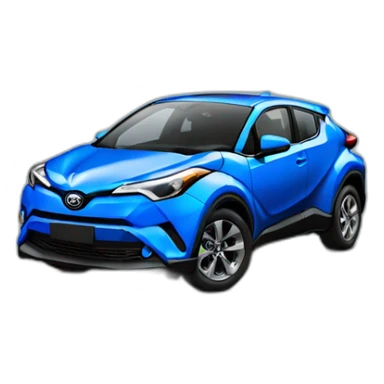 blue toyota chr sticker